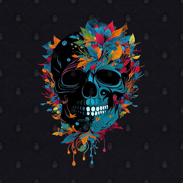 Floral Skull by AI INKER